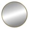 Contemporary Home Living 35.50" Gold Round Decorative Wall Mirror